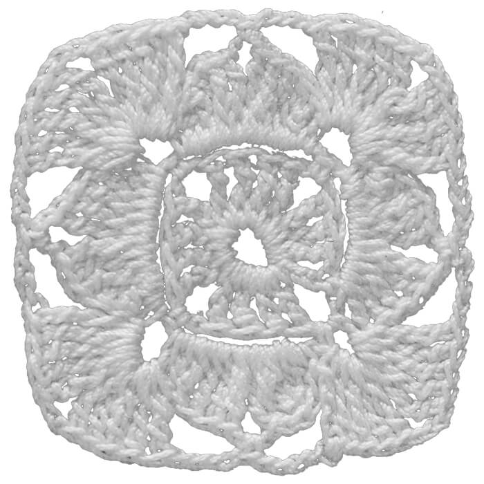 Dantelin esas motifi ters görünümlü örülen lale çiçeği tasarımıdır. Kare şeklinde ve kenarları bombeli olarak tasarlanmıştır.