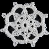 Tek motif dantel yuvarlak şekilde örülmüştür. Motif dantelin çevresine sekiz dilimli süslemeler ile uçlarına tirfil süslemeleri yapılmıştır.